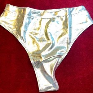 New, Silver High Waisted, Rave Bottoms
